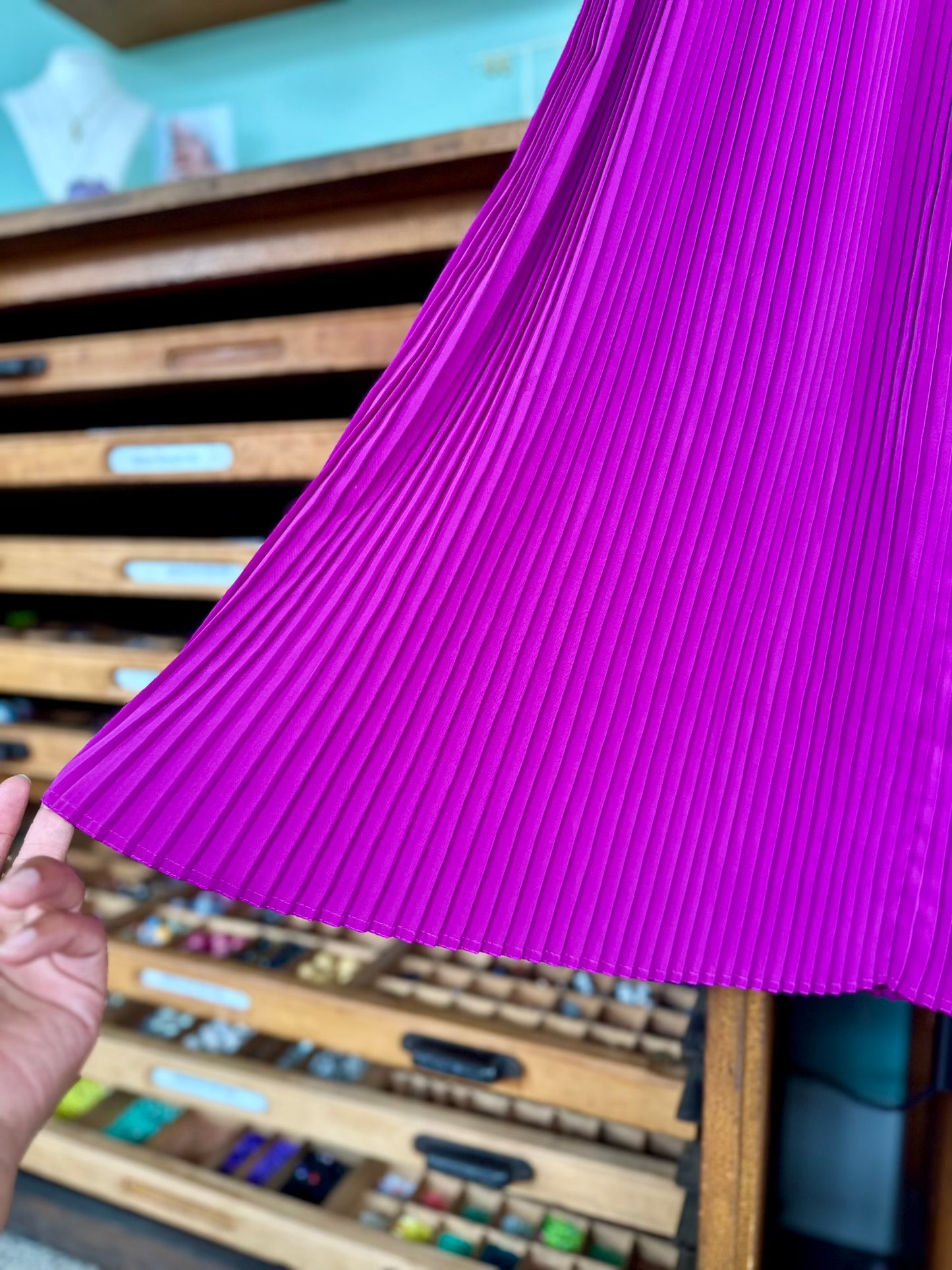 Vintage magenta swing rok