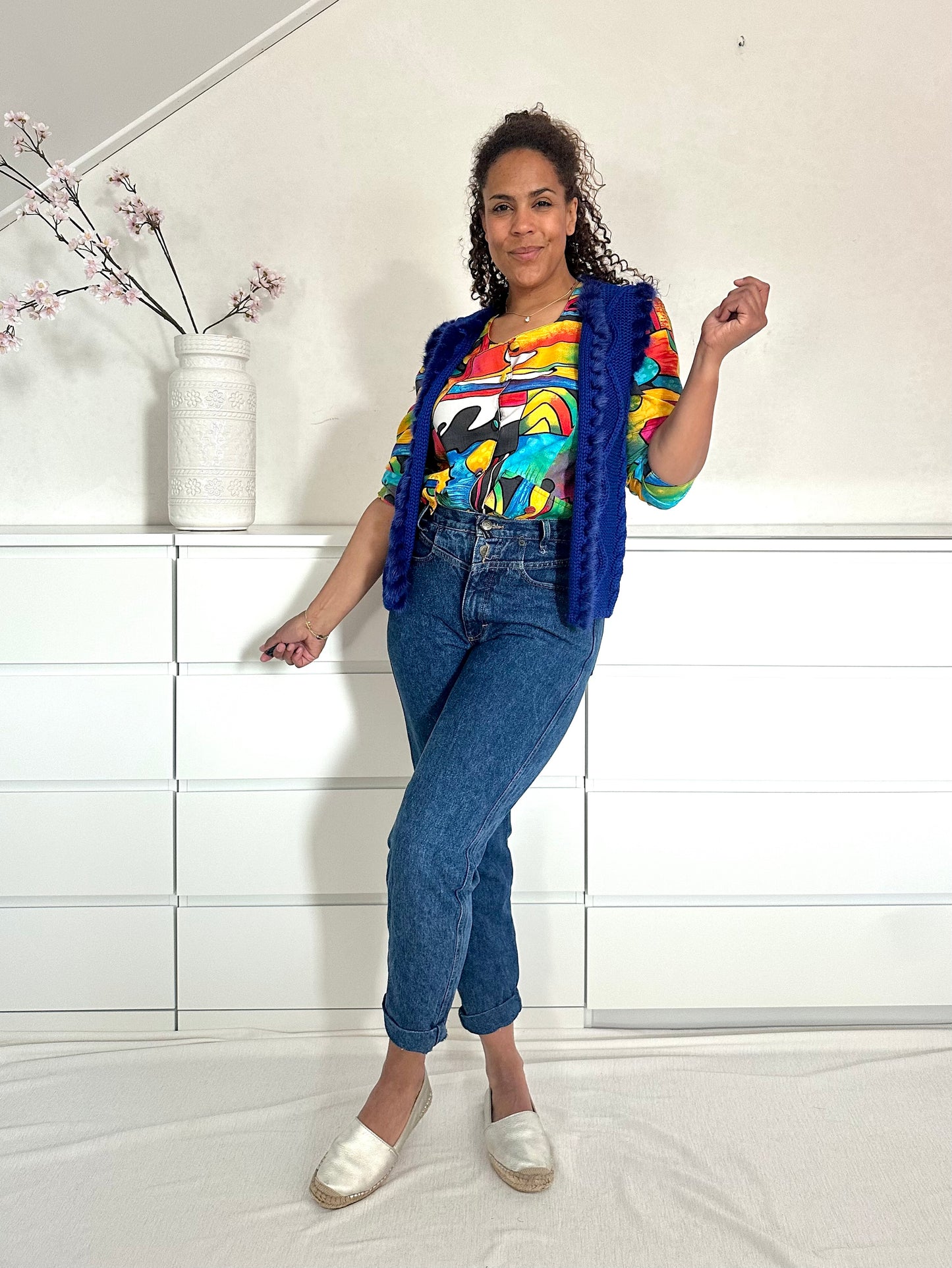 Vintage crazy print tuniek - M/L