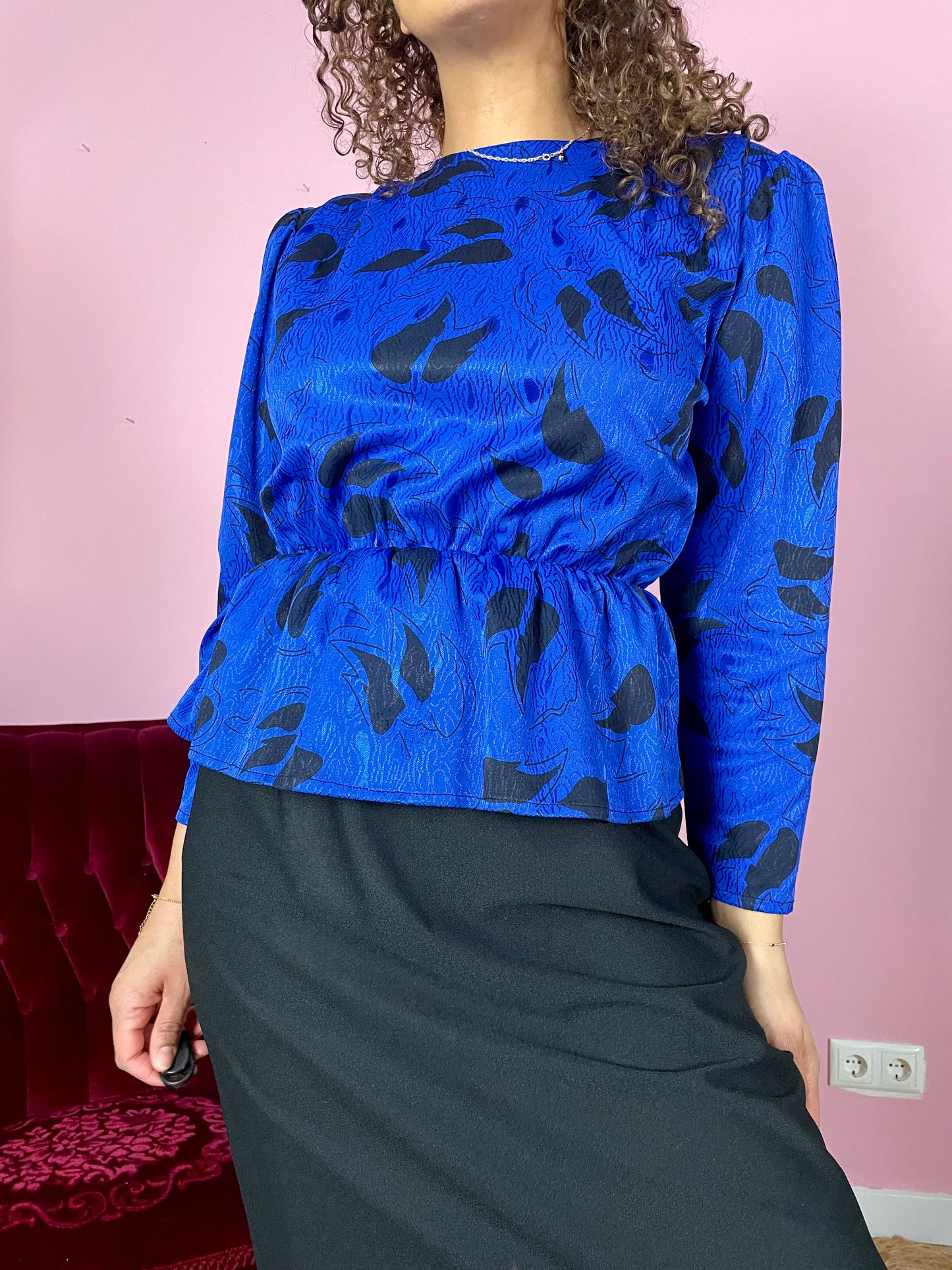 Vintage kobalt eighties dress