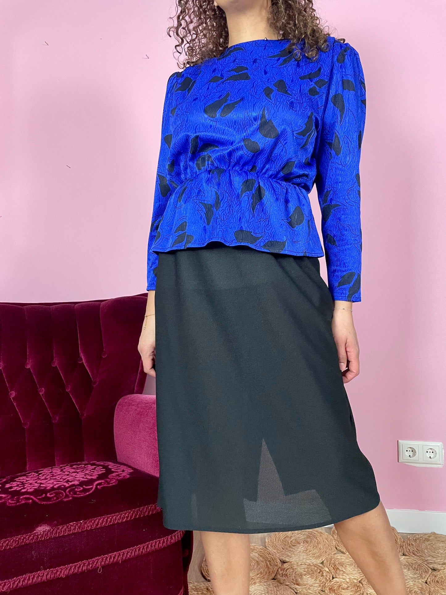 Vintage kobalt eighties dress