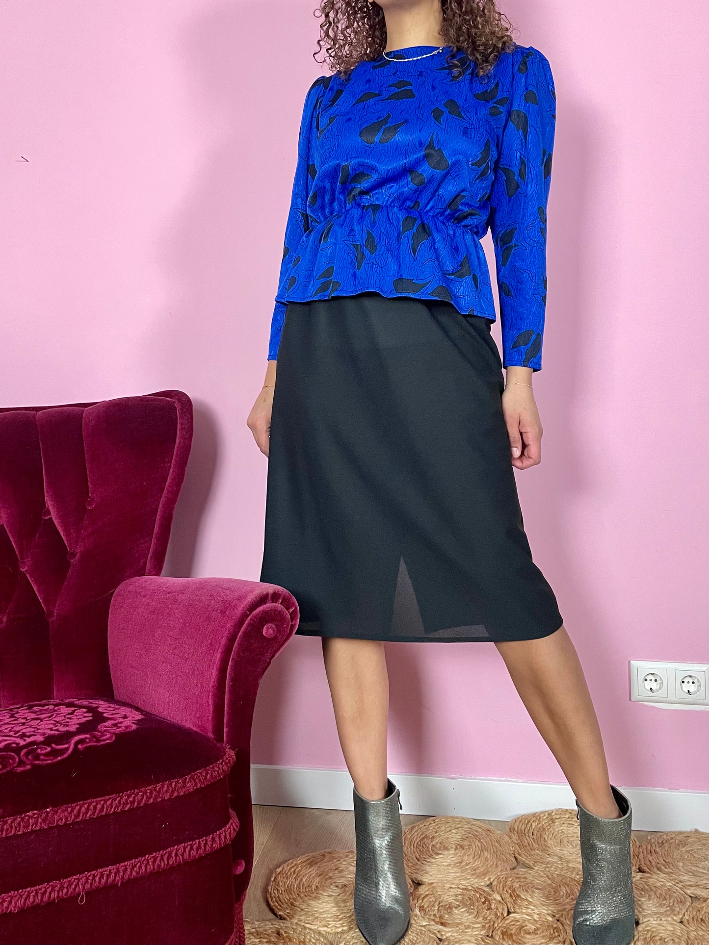 Vintage kobalt eighties dress