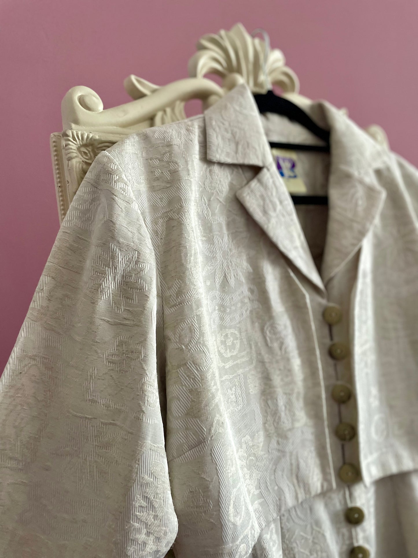 Vintage jaquard floral blazer