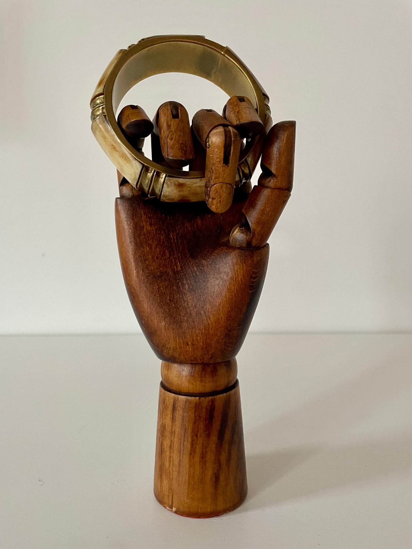 Vintage messing statement bone bangle