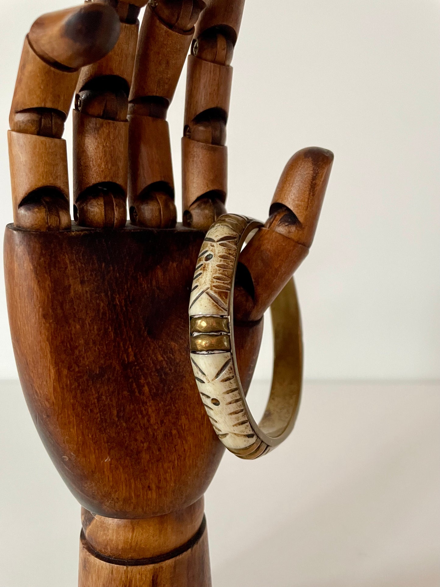 Vintage messing bone bangle