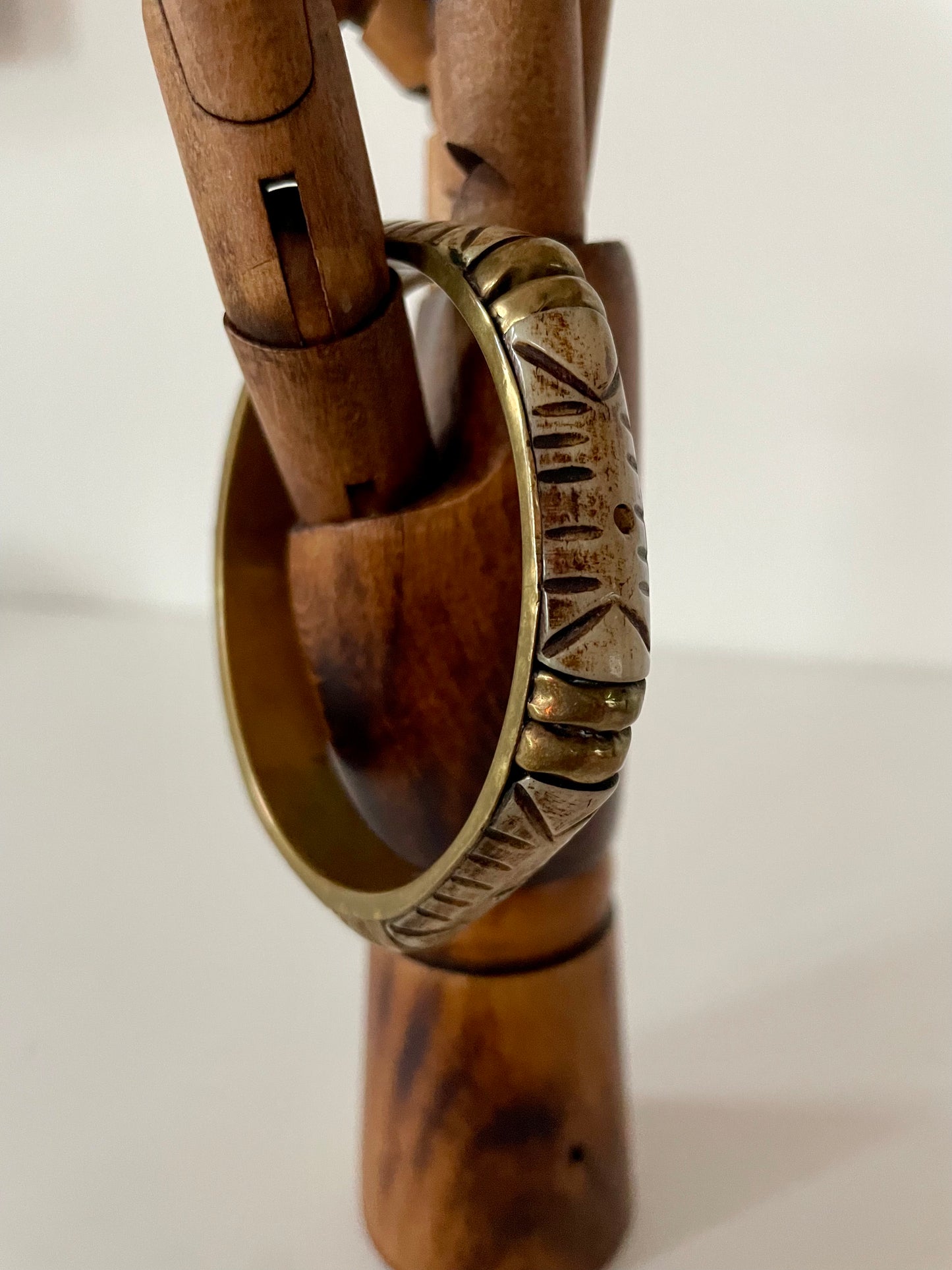 Vintage messing bone bangle