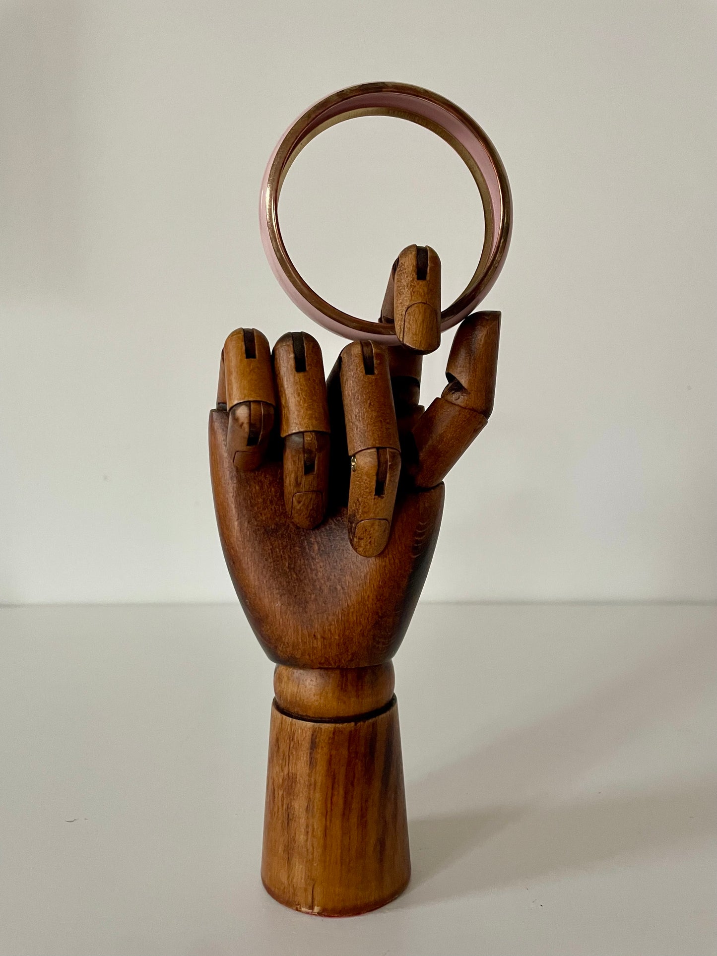 Vintage messing & roze bangle