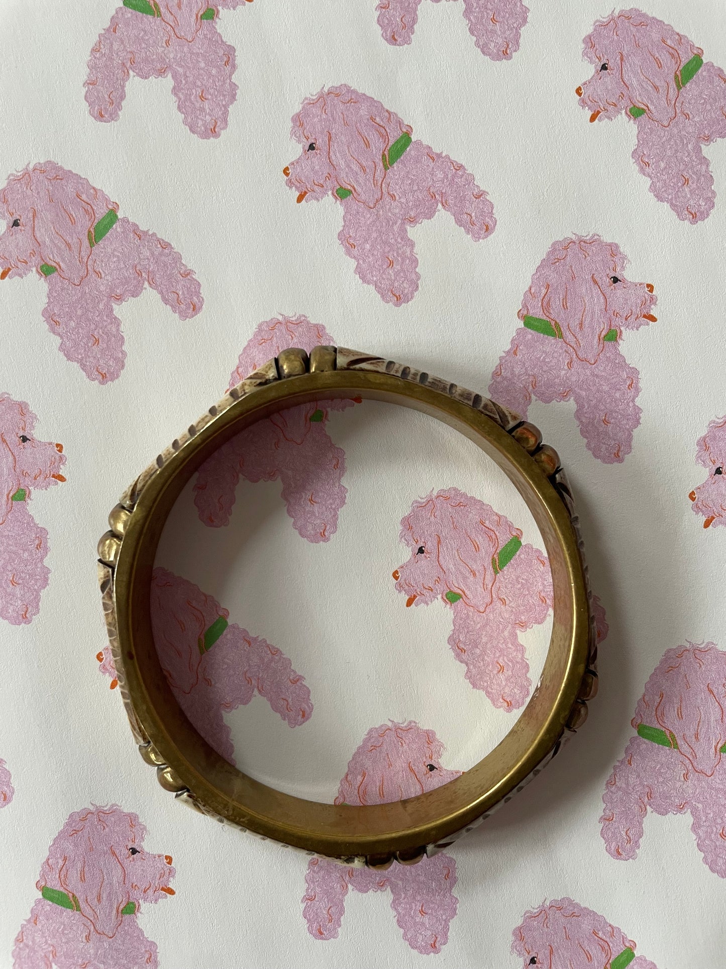 Vintage messing bone bangle