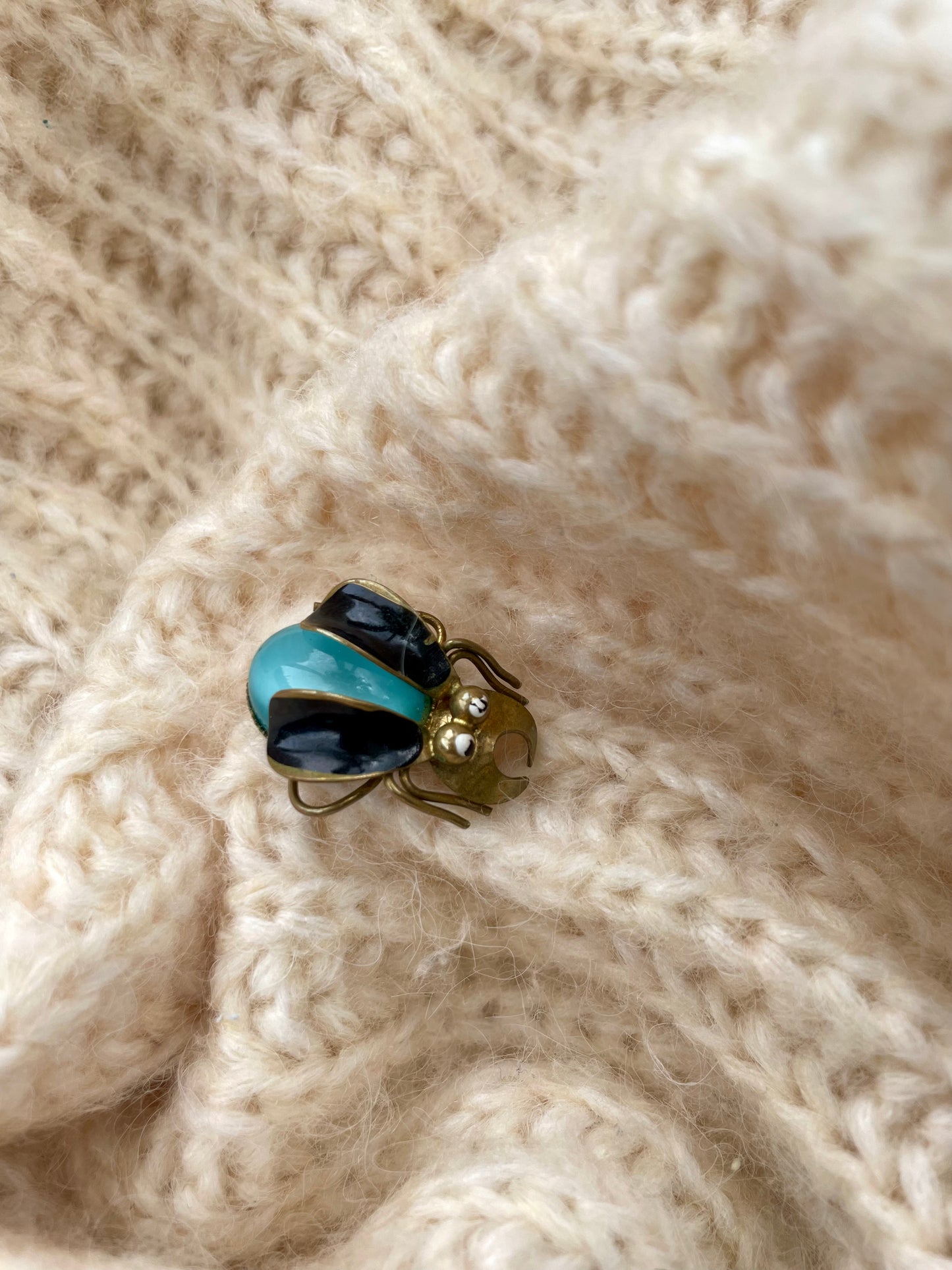 vintage messing kever broche