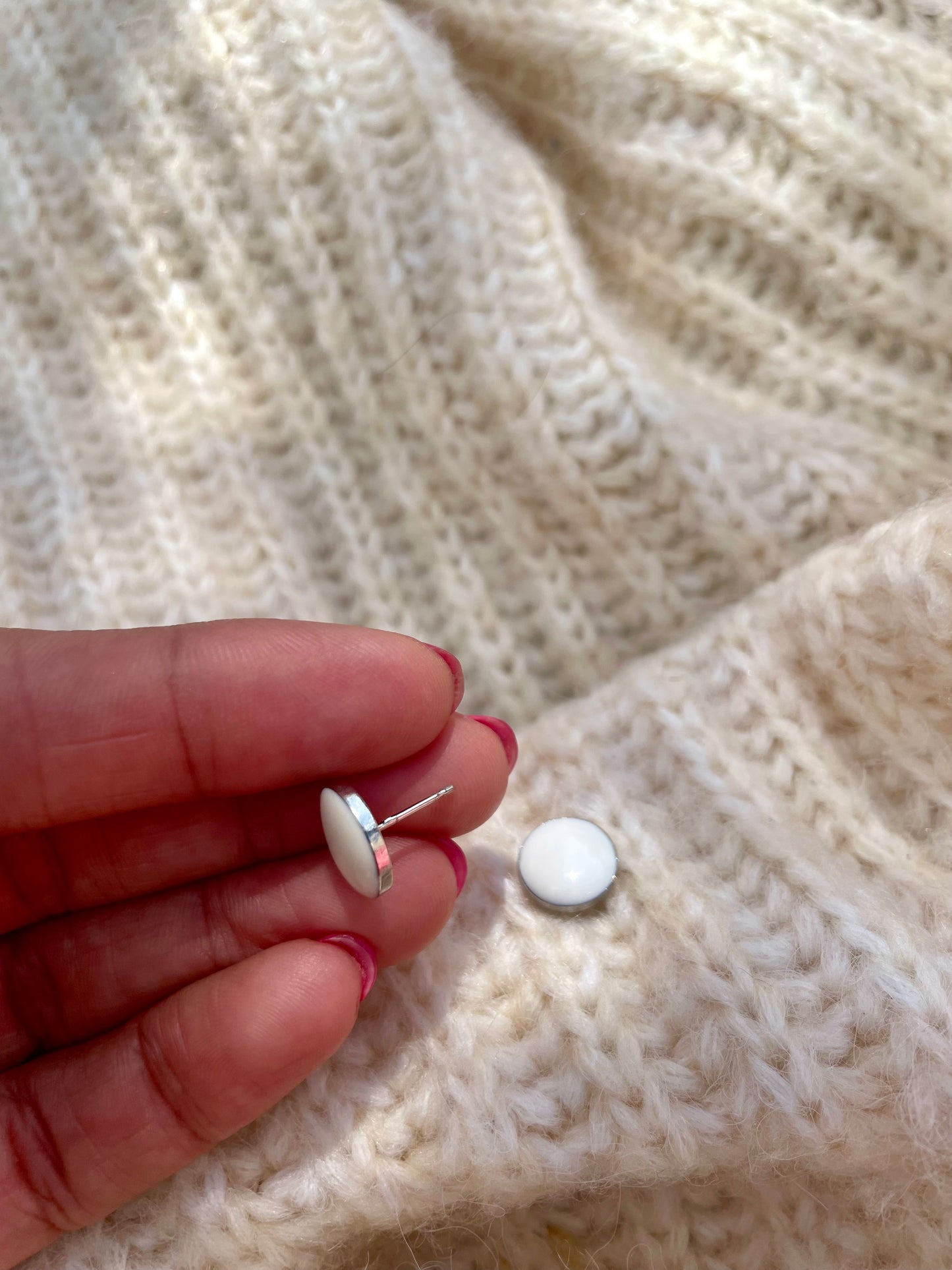 Vintage creme kleurige oorbellen