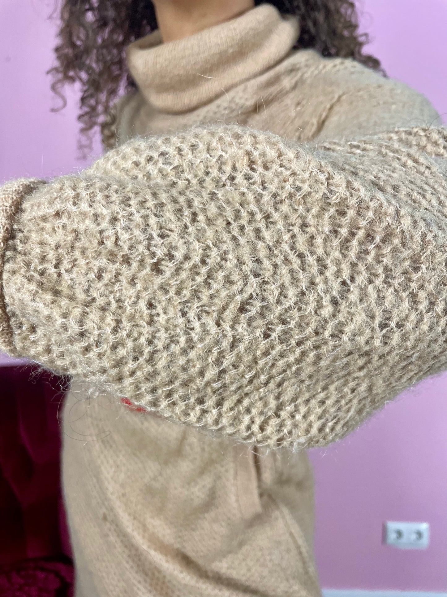 Vintage knitted midi jurk