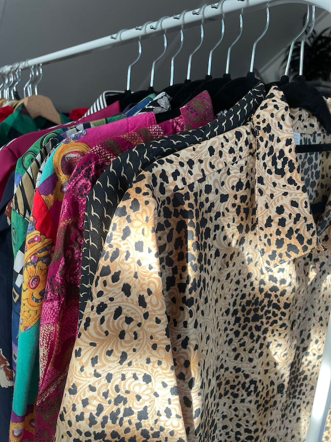 Rekje met geprinte vintage blouses