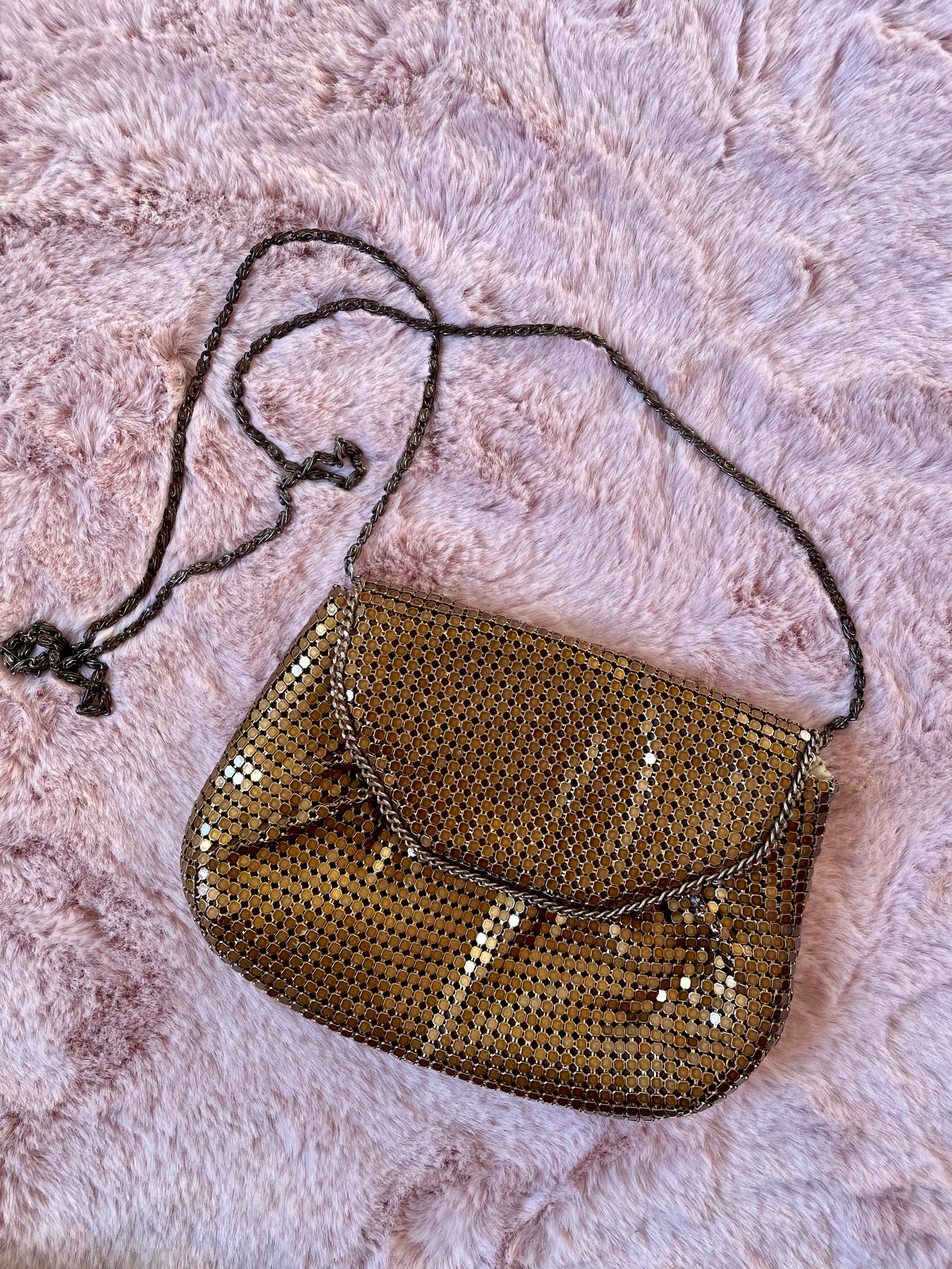 Vintage gouden sequin avondtasje