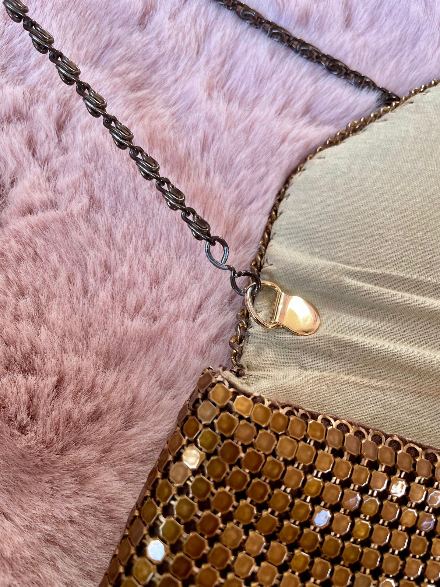 Vintage gouden sequin avondtasje