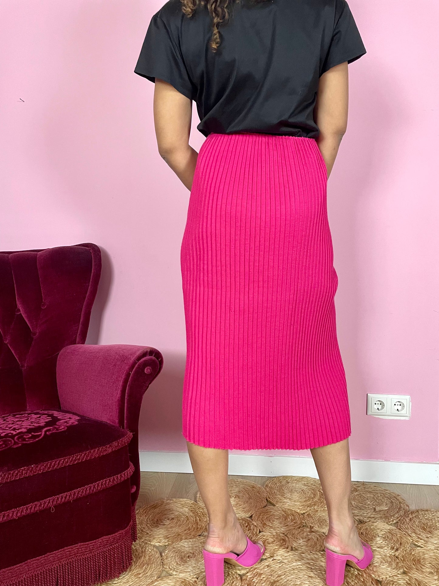 Vintage fuchsia pencil-rok