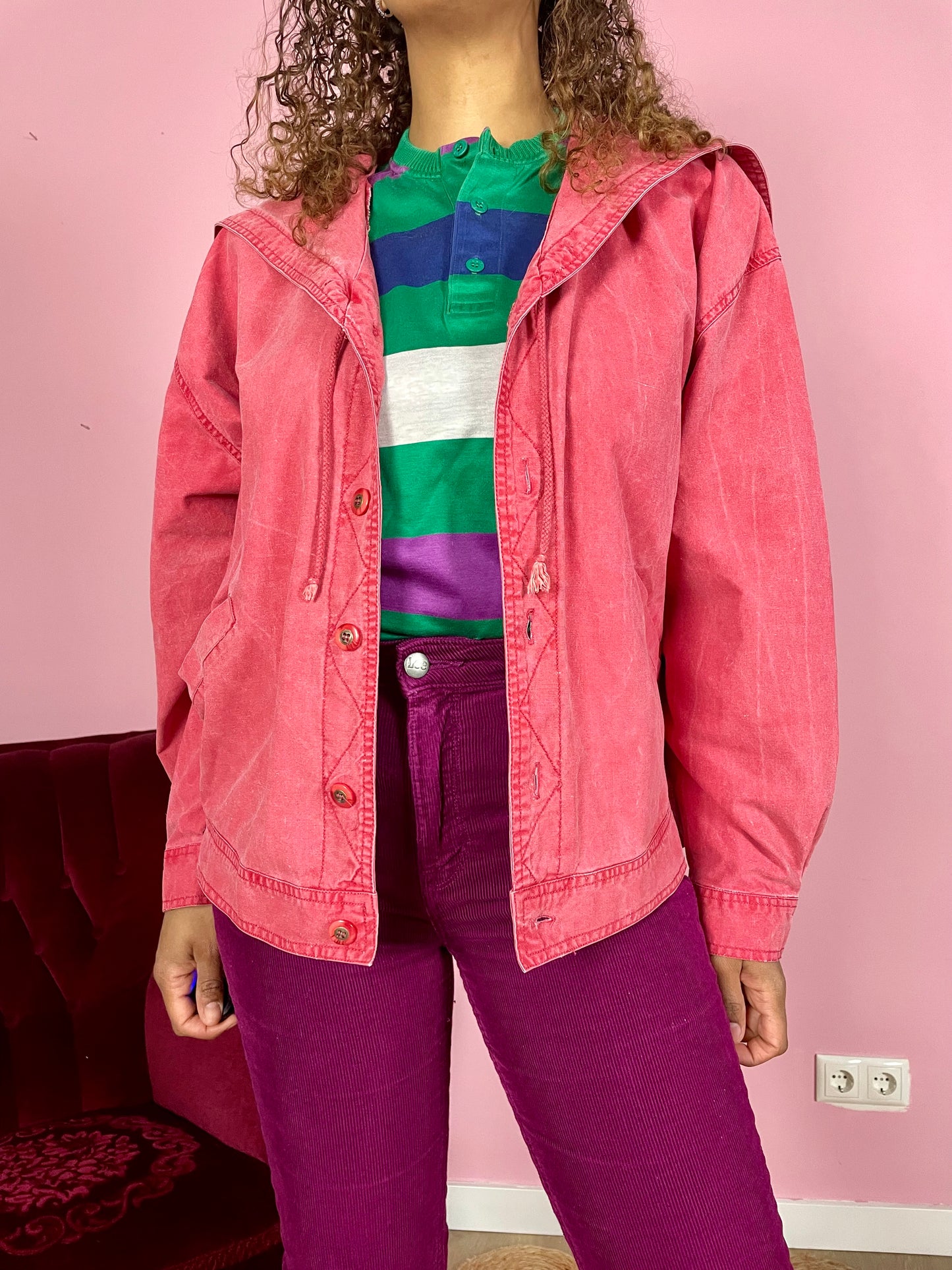 Vintage roze zomerjack