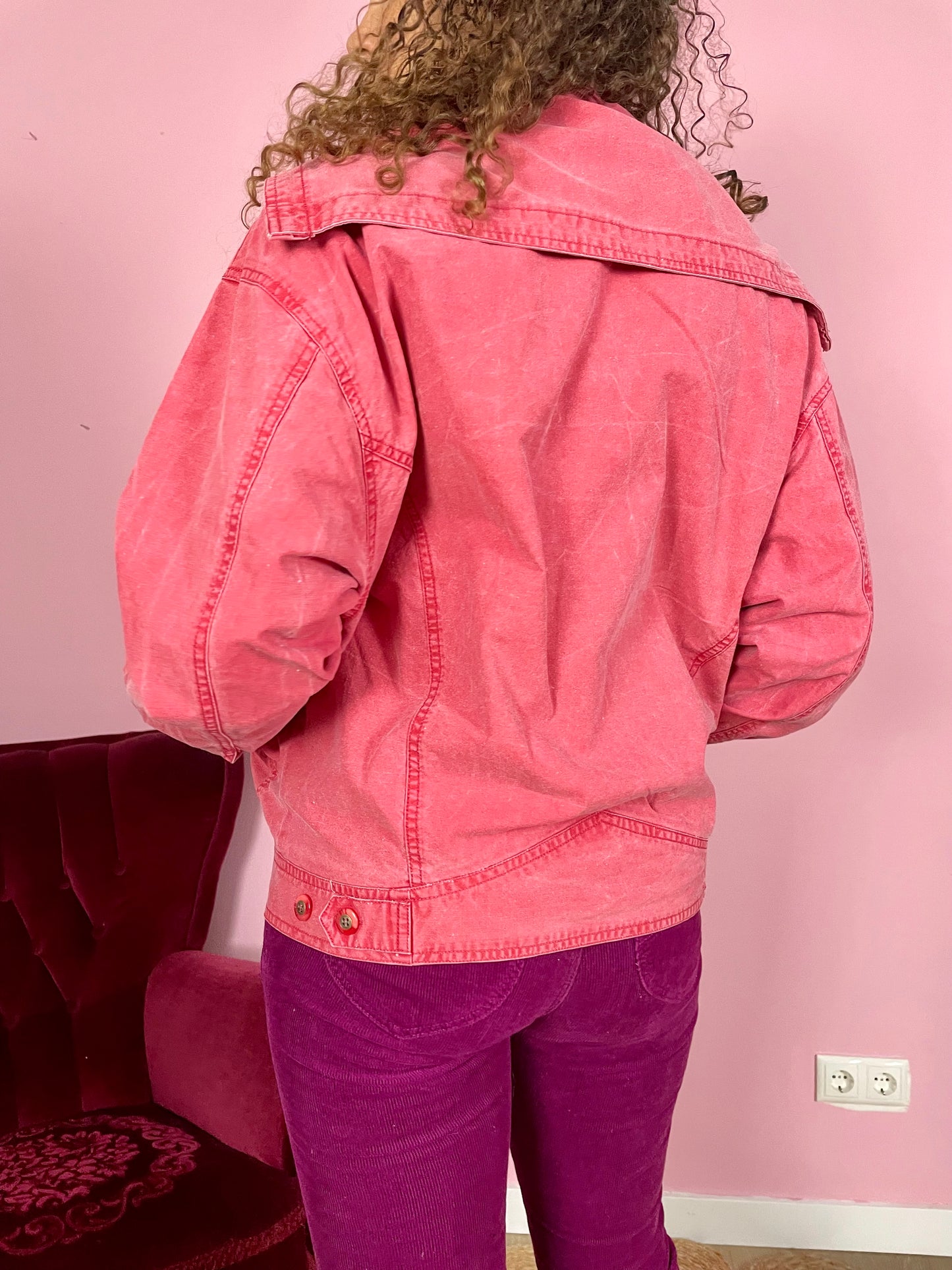 Vintage roze zomerjack