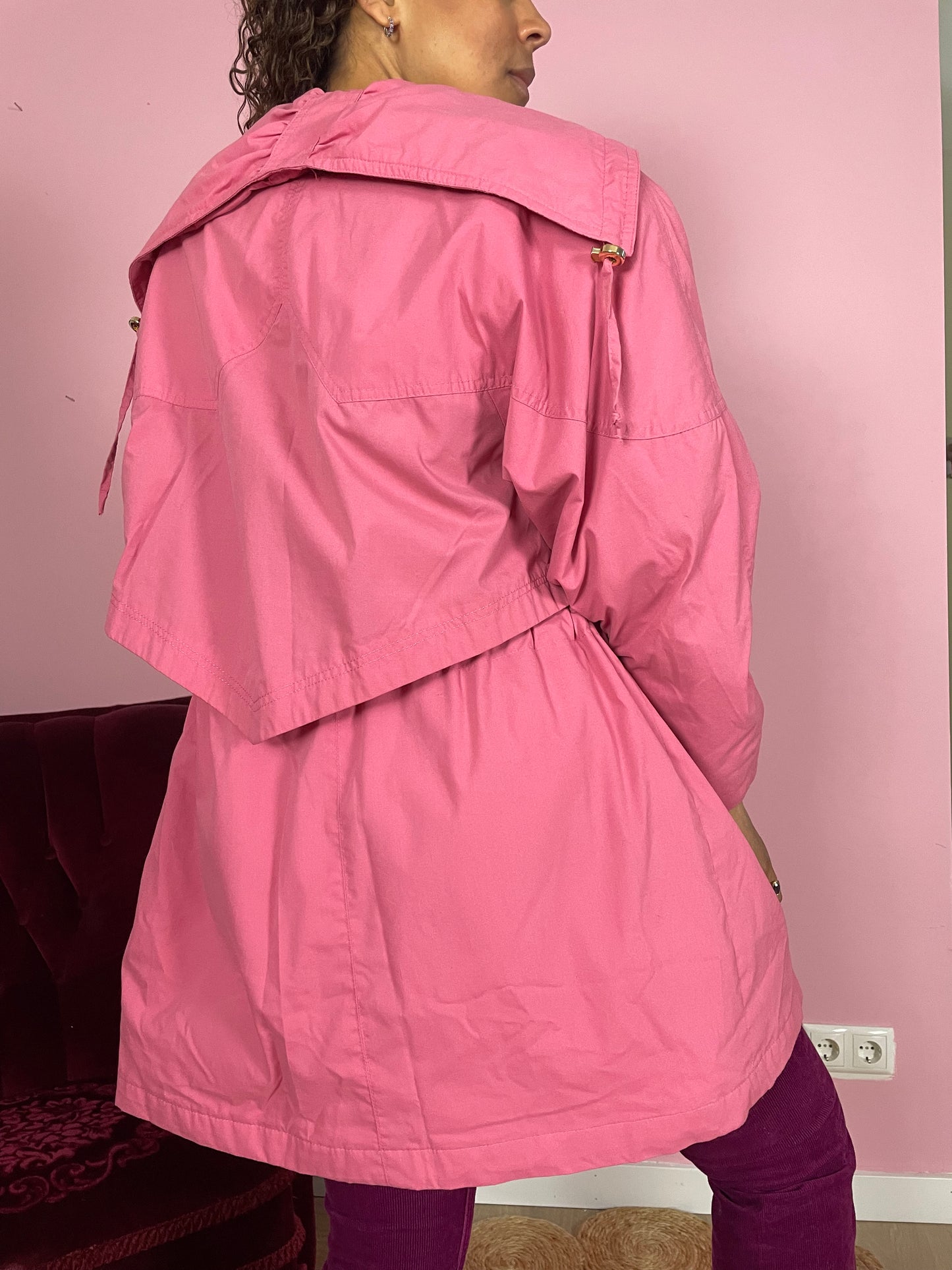 Vintage 80's roze parka