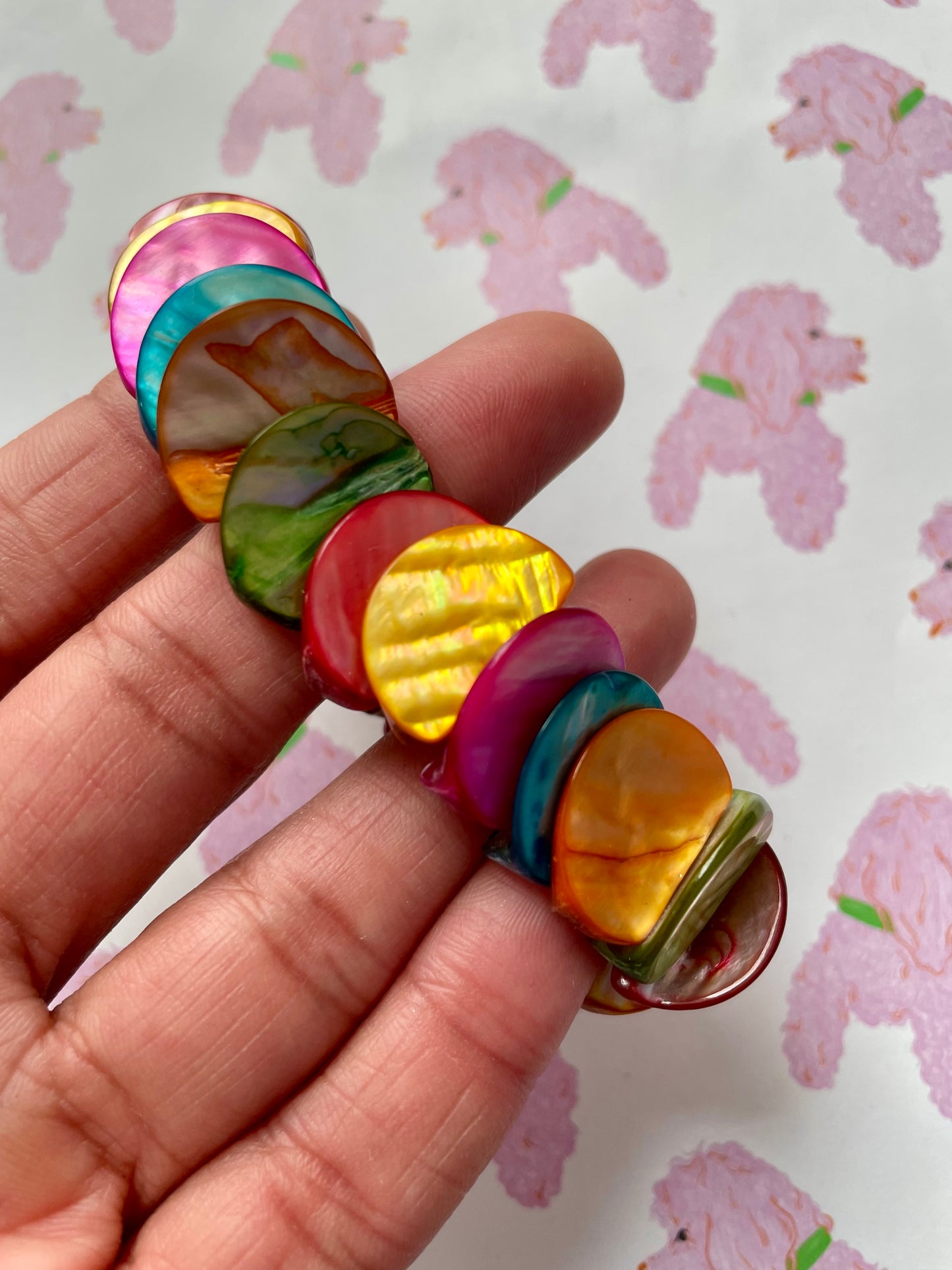 Multicolor schelpen armband