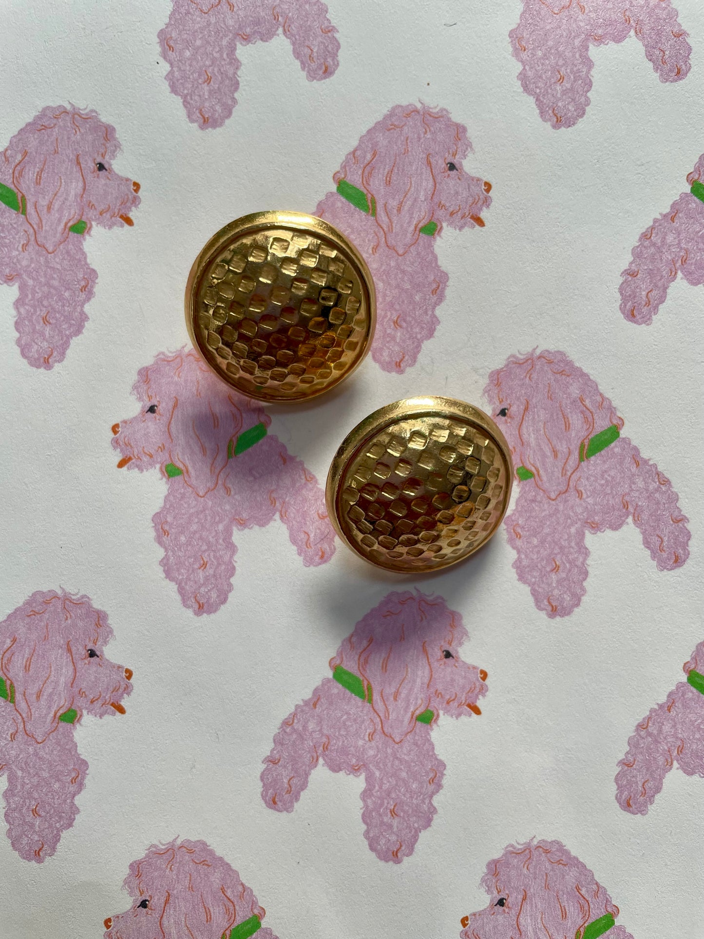 Vintage gouden clip-on oorbellen