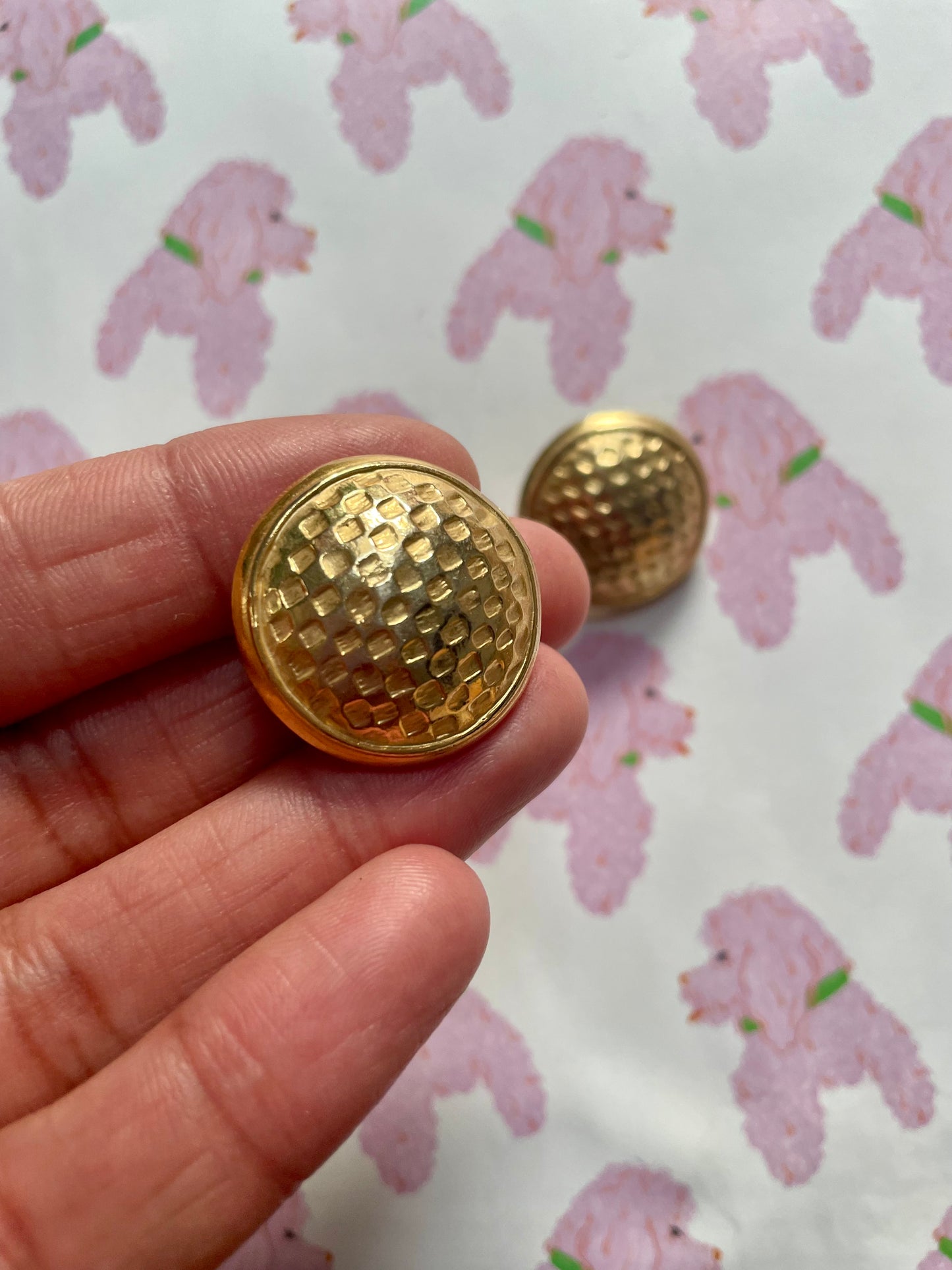 Vintage gouden clip-on oorbellen