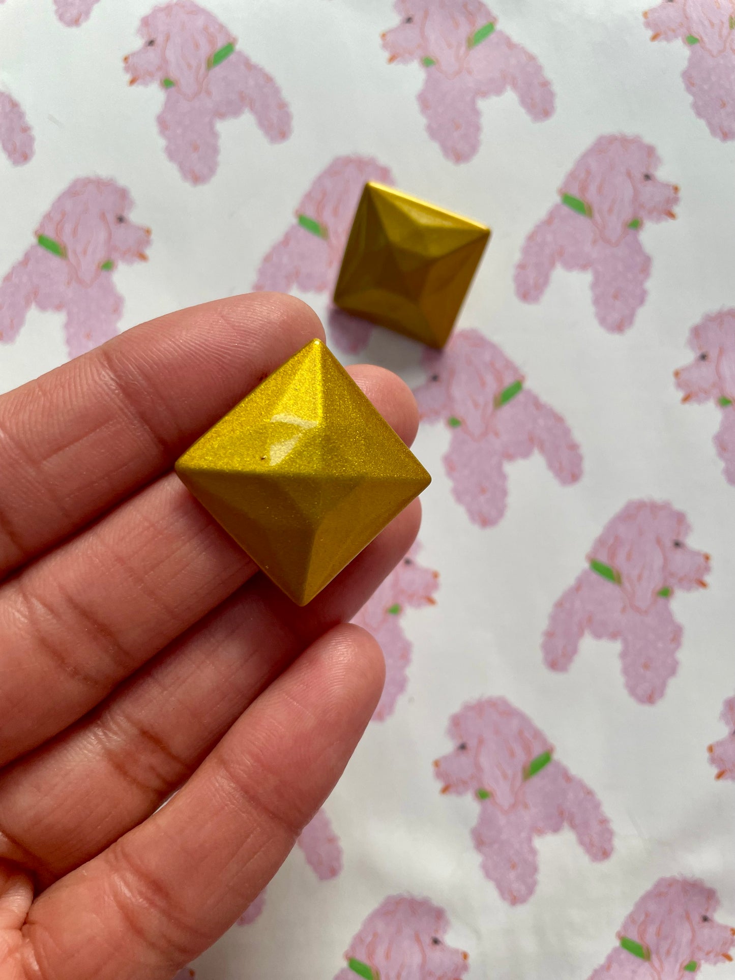 Vintage oker oorbellen