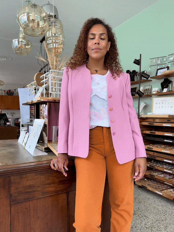 Vintage roze blazer