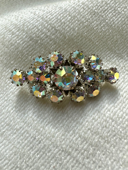 Vintage ovalen aurelia boralis broche
