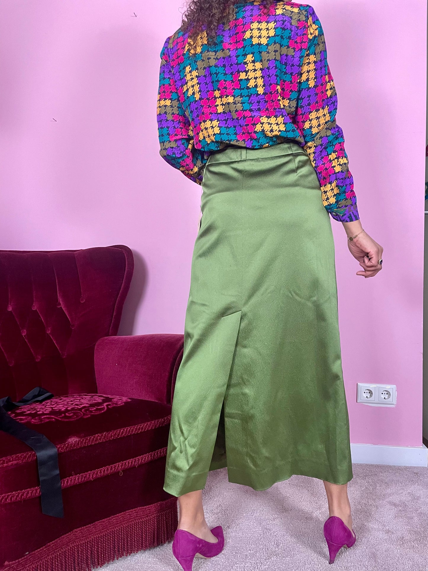 Vintage deadstock maxi-rok