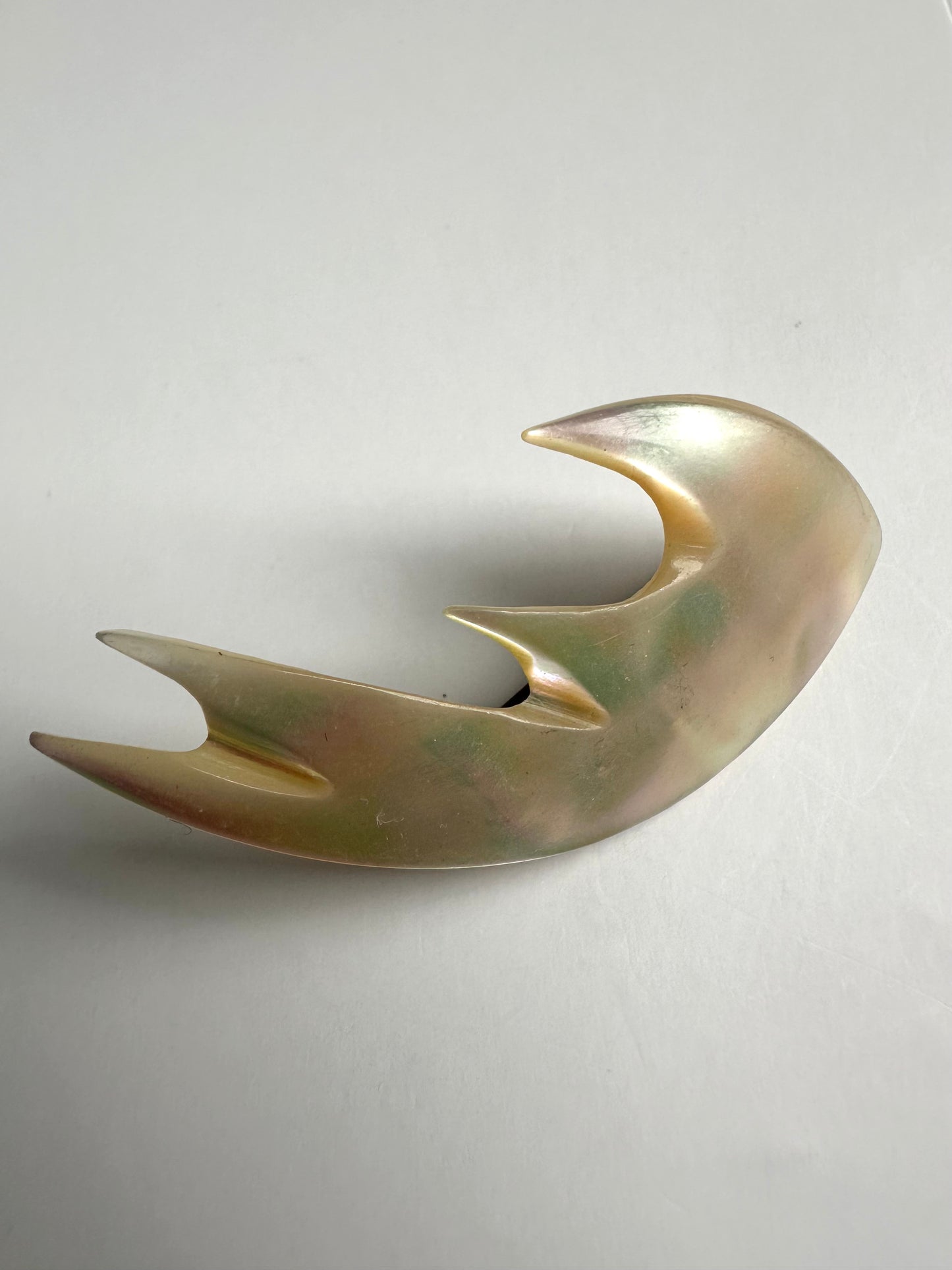 Abstracte parelmoer broche