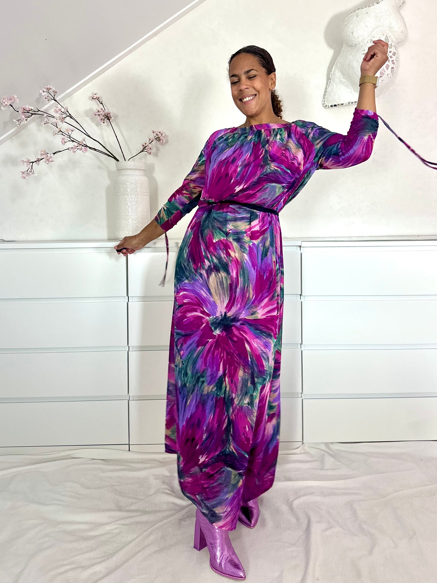 Vintage maxi-jurk uit de 70’s - M/L/XL