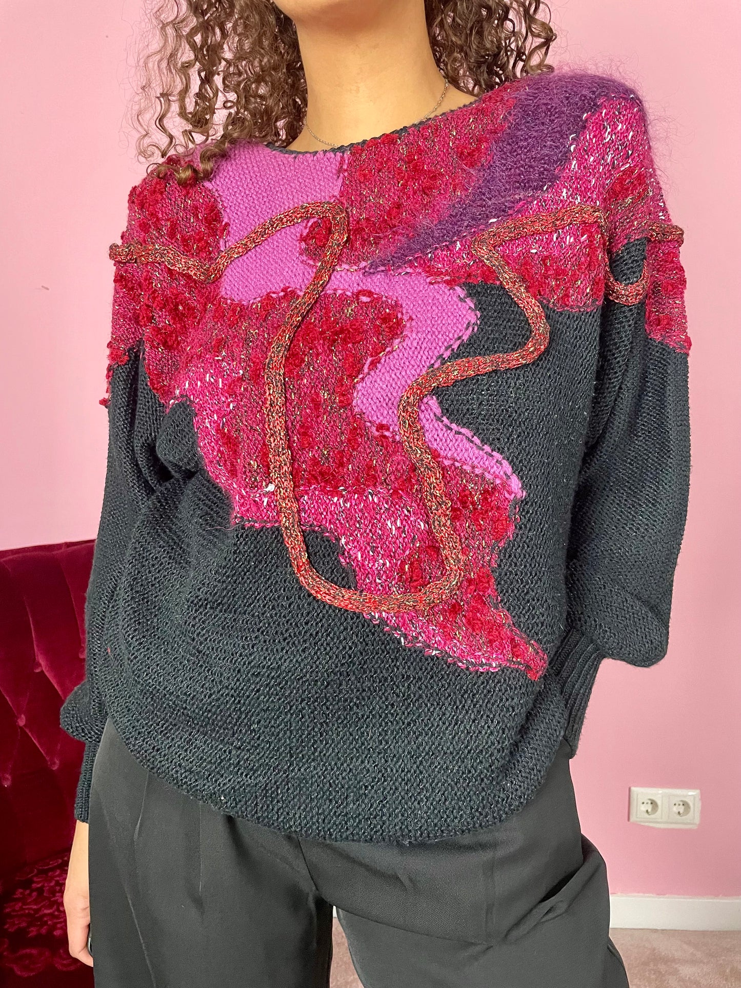 Vintage bold mohair sweater