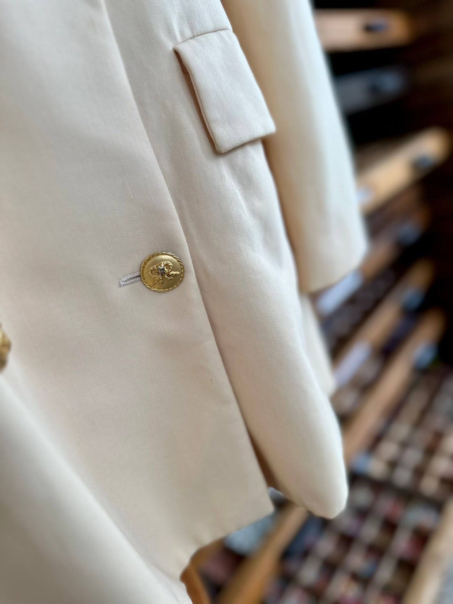 Vintage Italian creme kleurige blazer