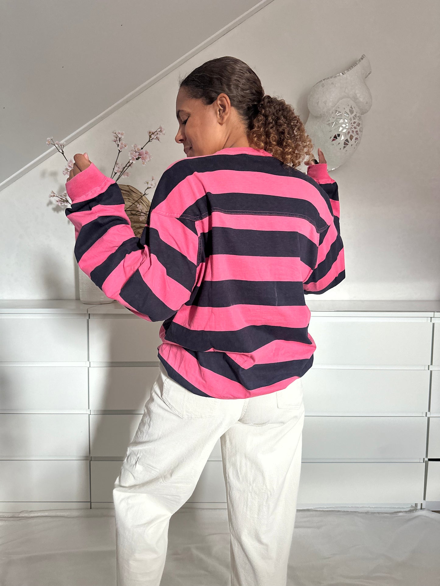 Vintage gestreepte sweater - XL