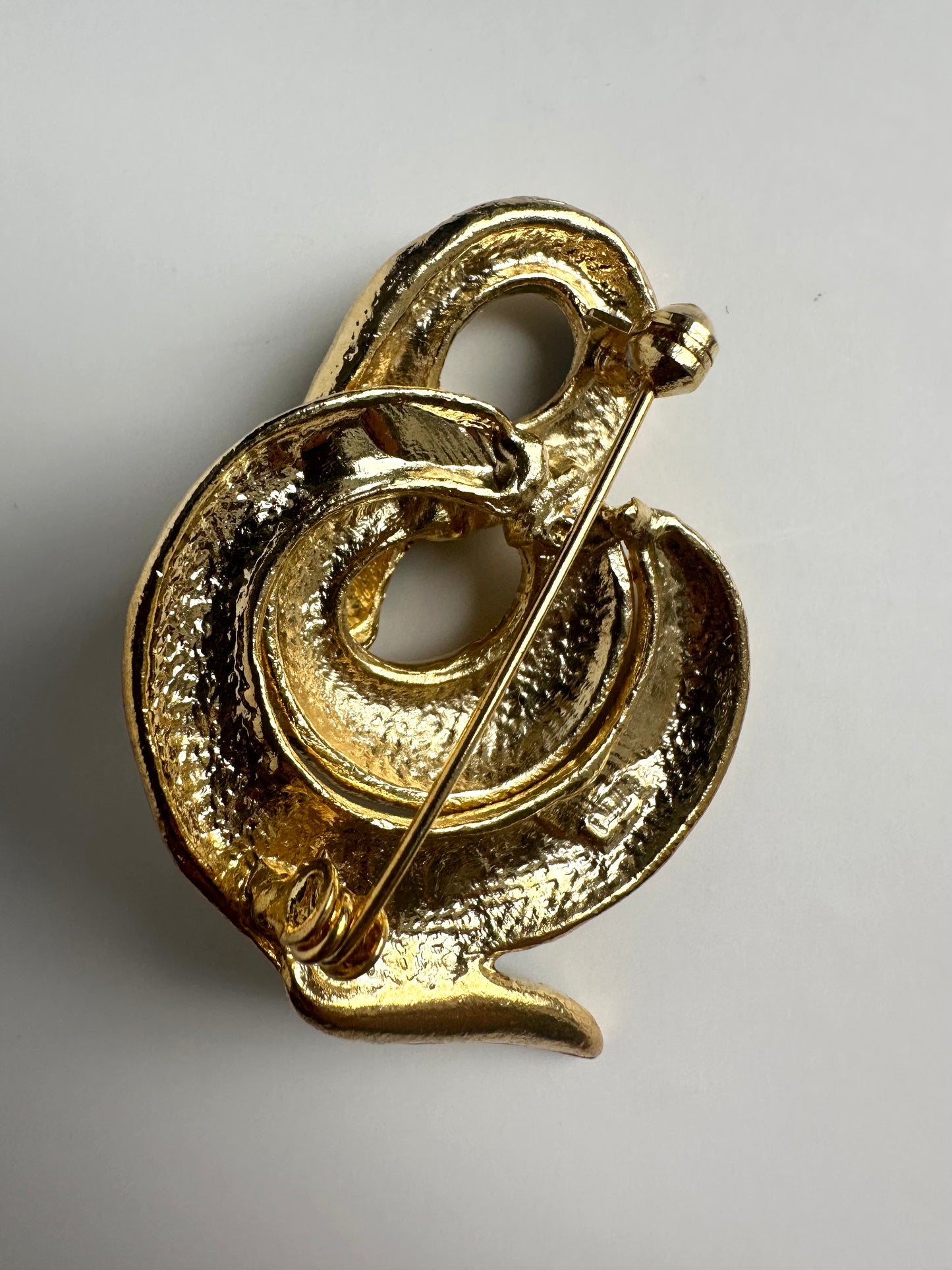 Vintage vergulde slangen broche