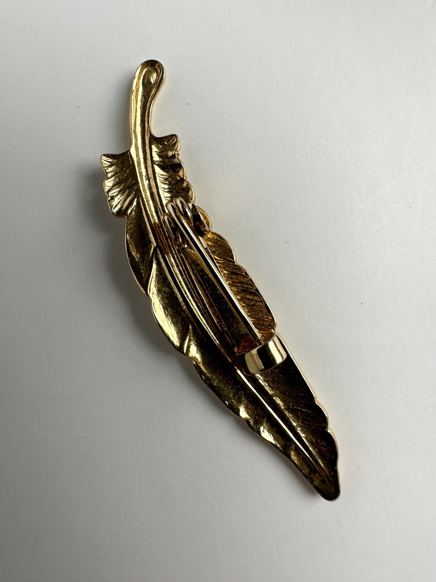Vintage gouden griffel broche