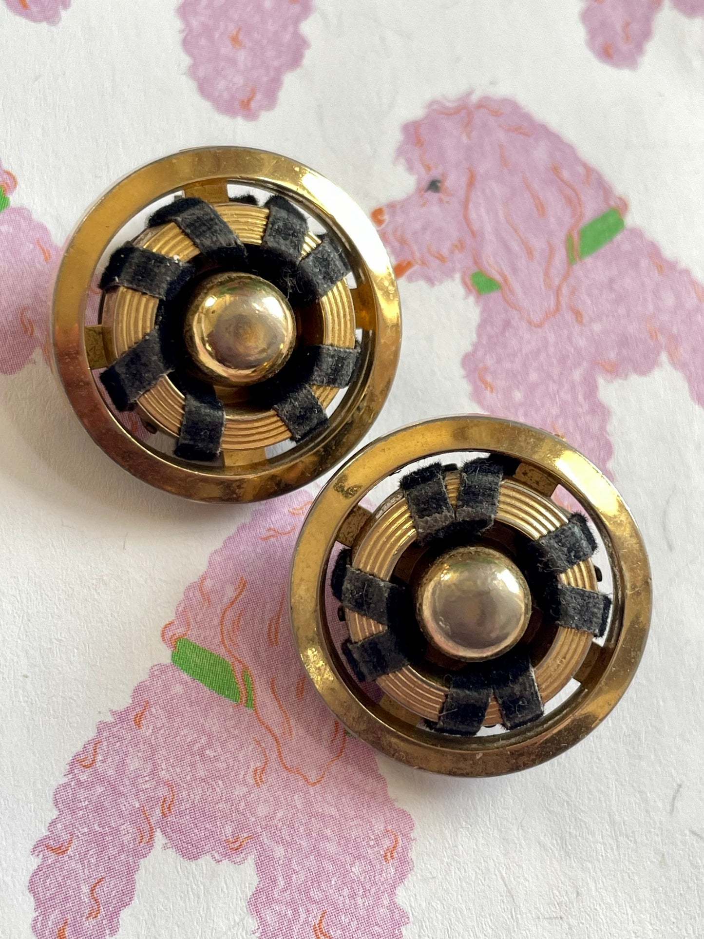 vintage gouden clip-on oorbellen
