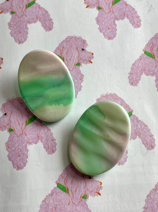 Ovalen ombre stekers zeegroen