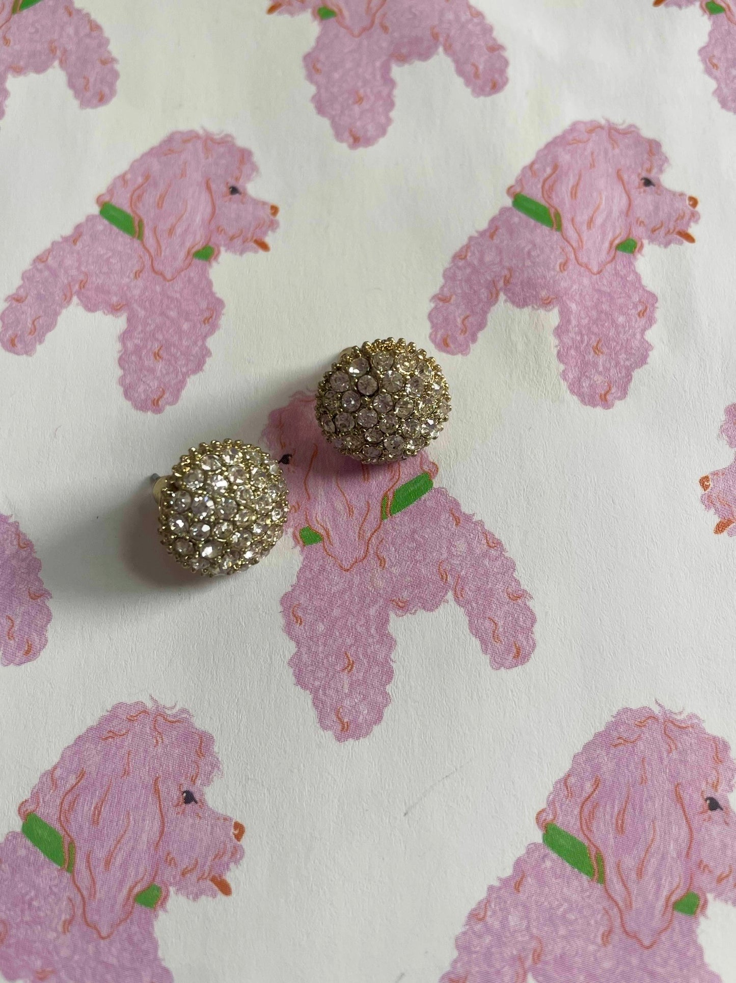 Ronde oorbellen met strass