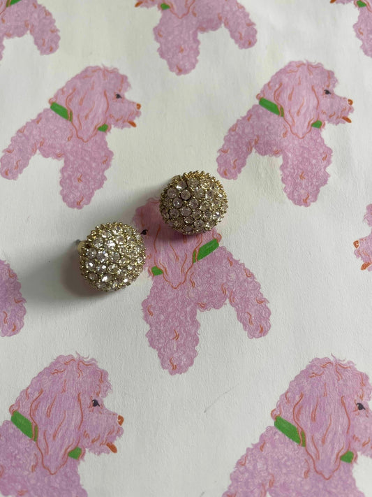 Ronde oorbellen met strass