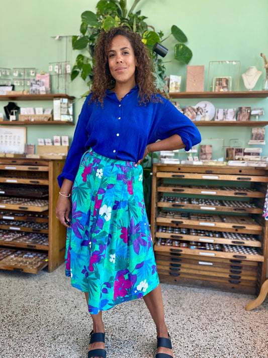 Vintage katoenen floral rok