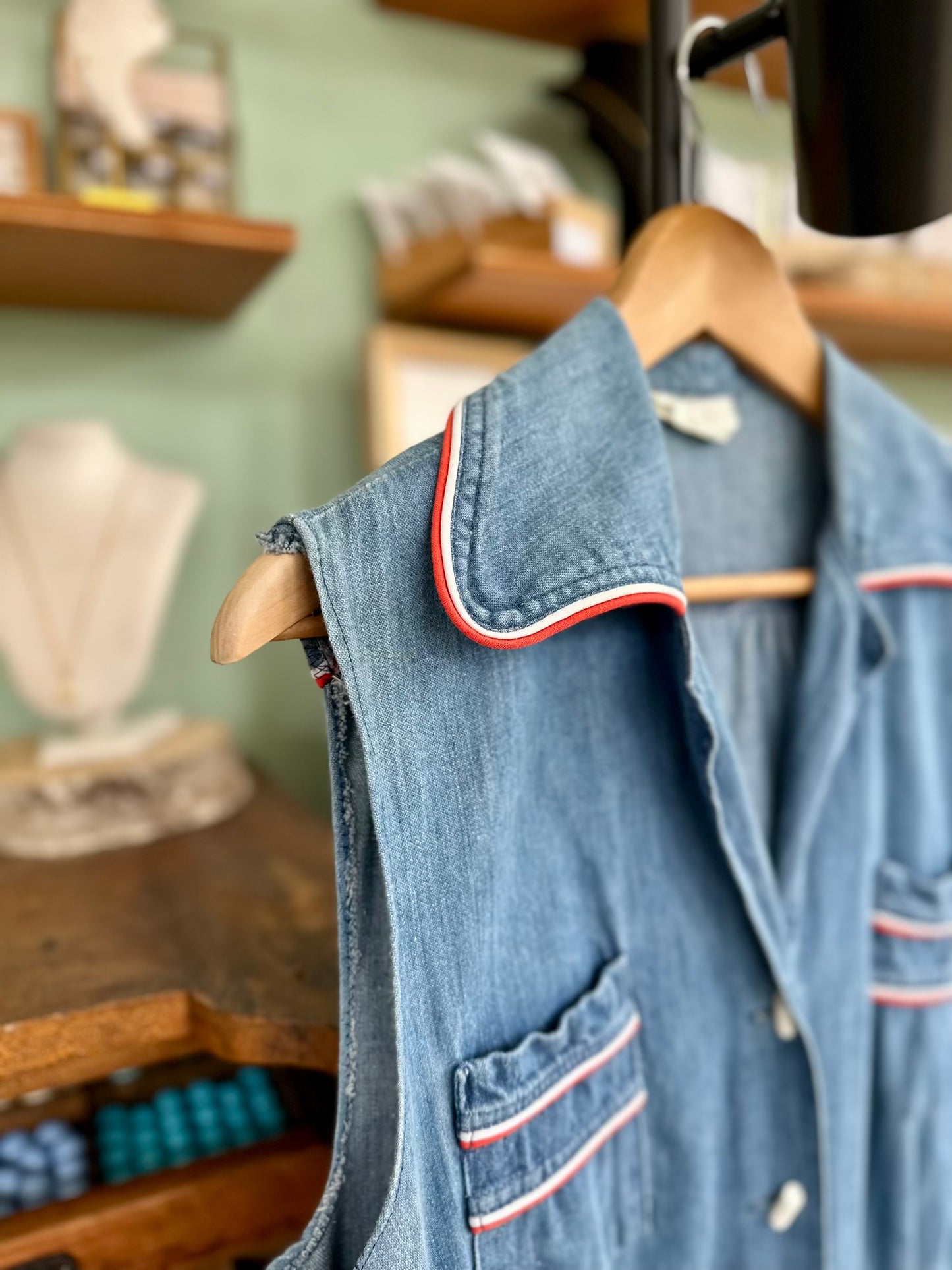 Vintage mouwloze spijkerjurk