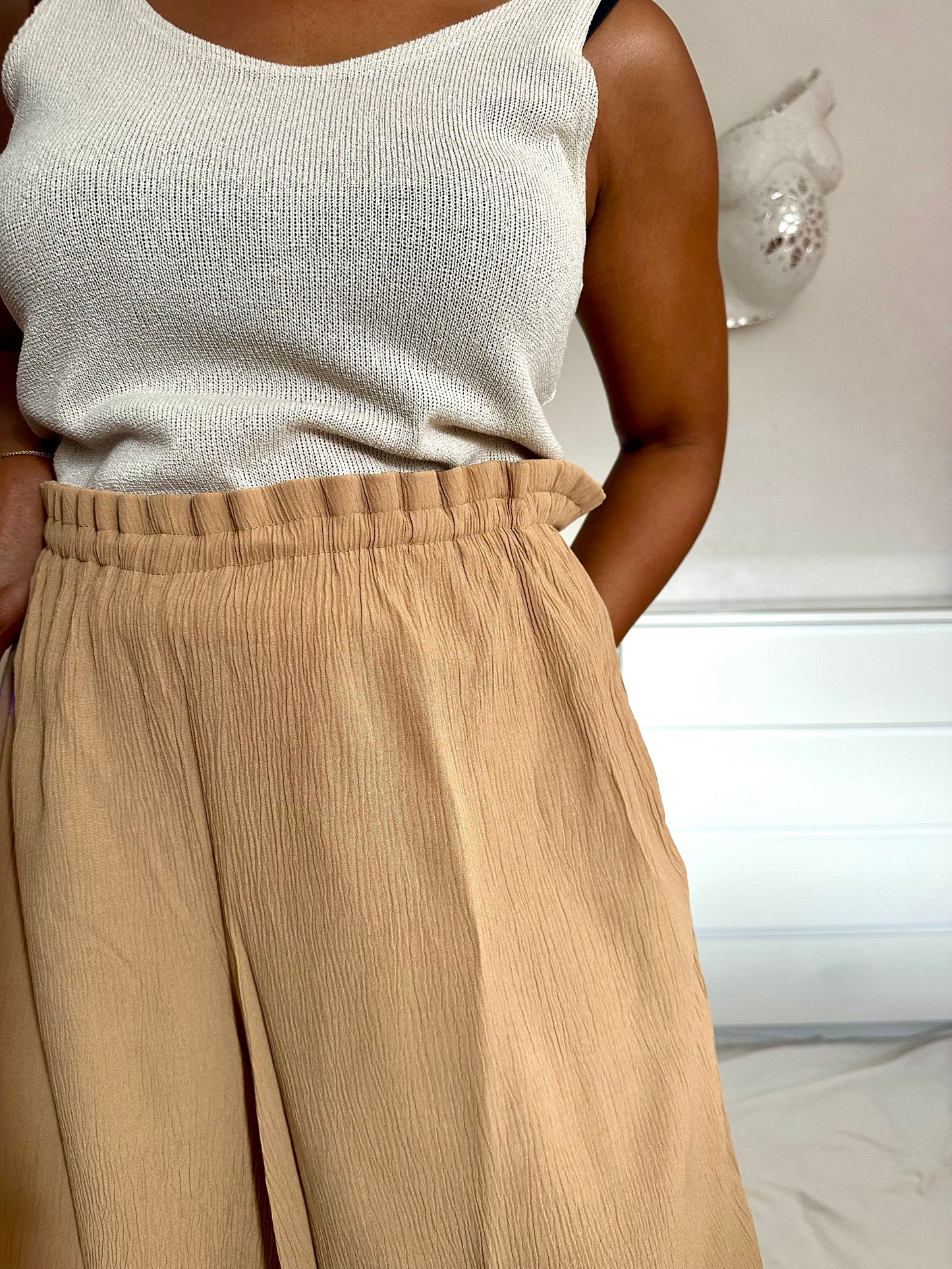 Vintage plus size viscose bermuda