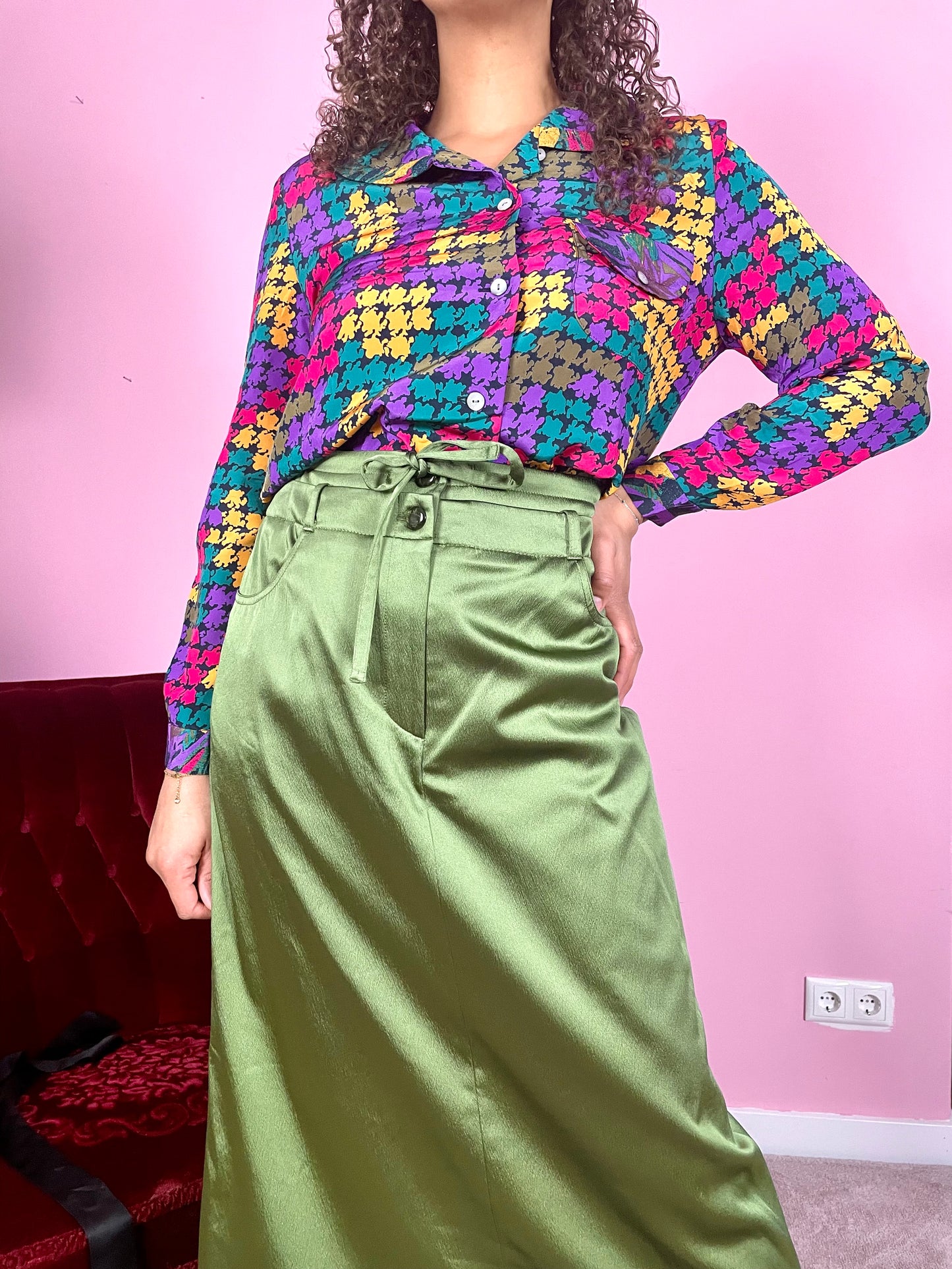 Vintage deadstock maxi-rok