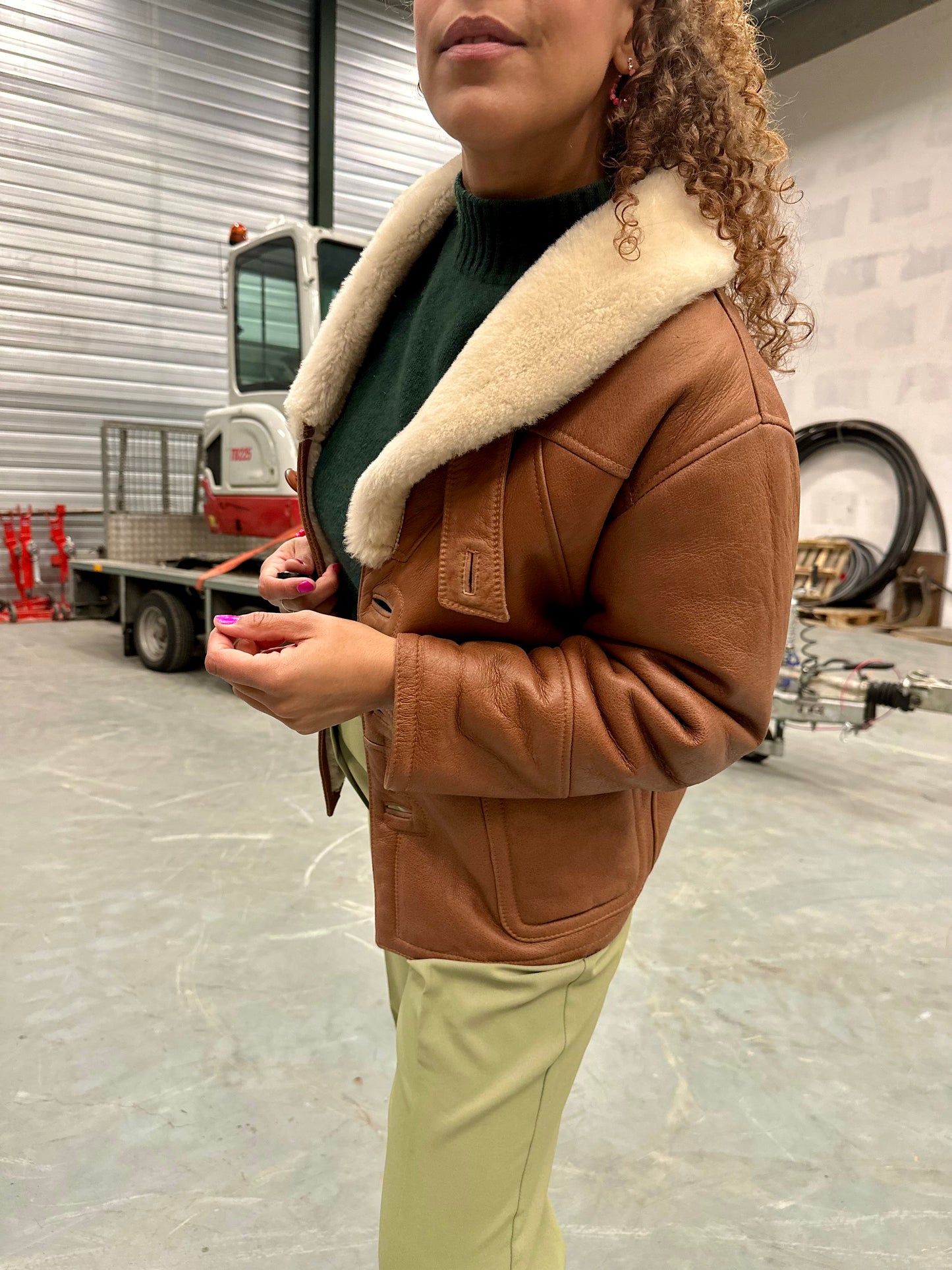 Vintage shearling lammy coat XS-S