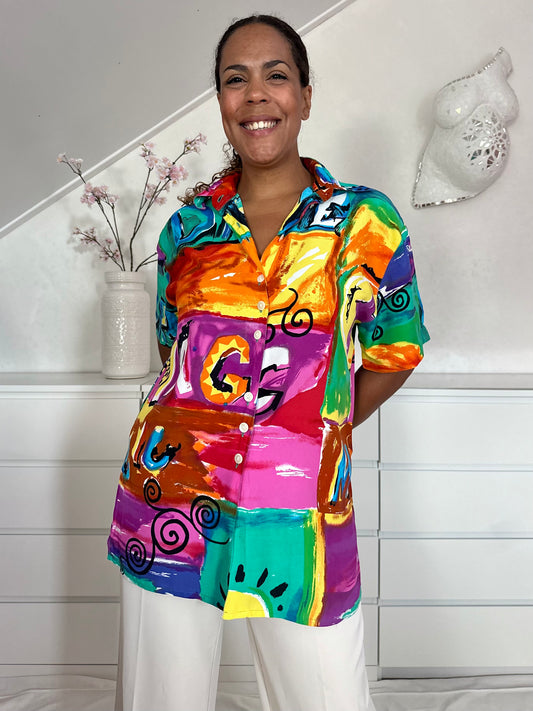 Vintage 90’s viscose blouse - L