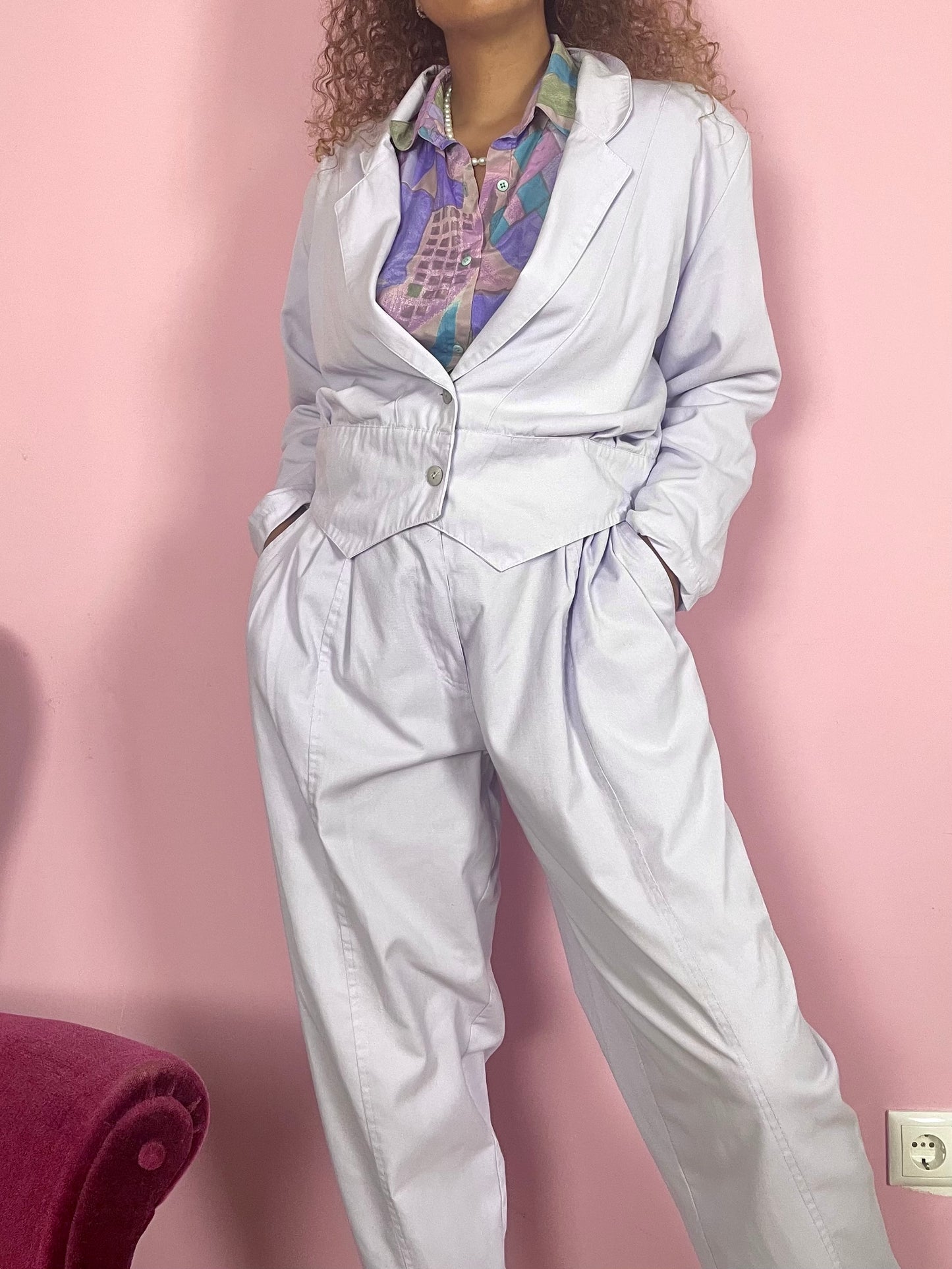 Vintage lila co-ord suit