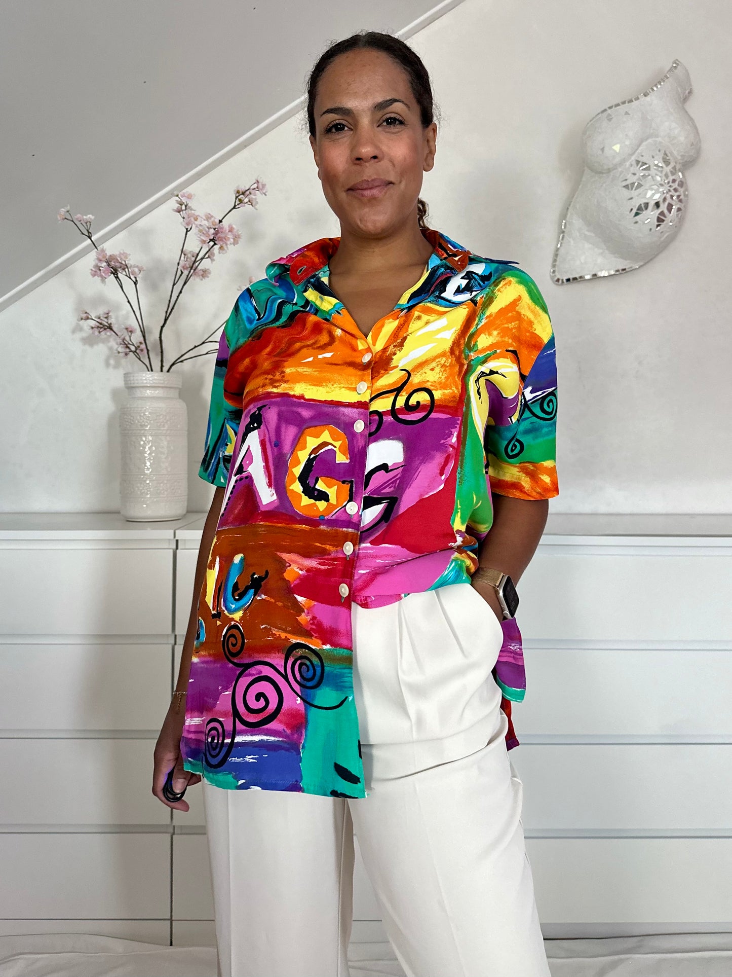 Vintage 90’s viscose blouse - L