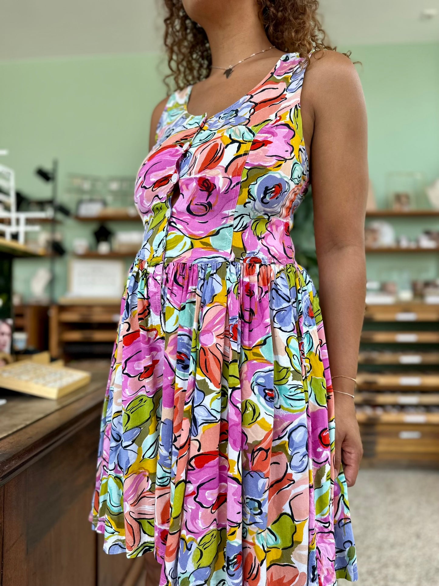Vintage summer viscose playsuit