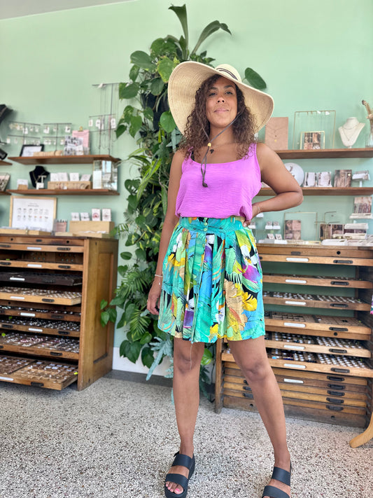 Vintage viscose mini-rok