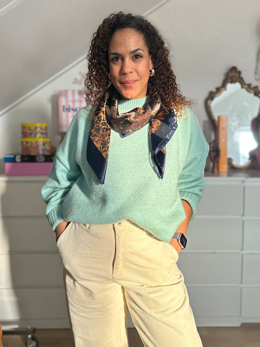 Vintage tijgerprint sjaal